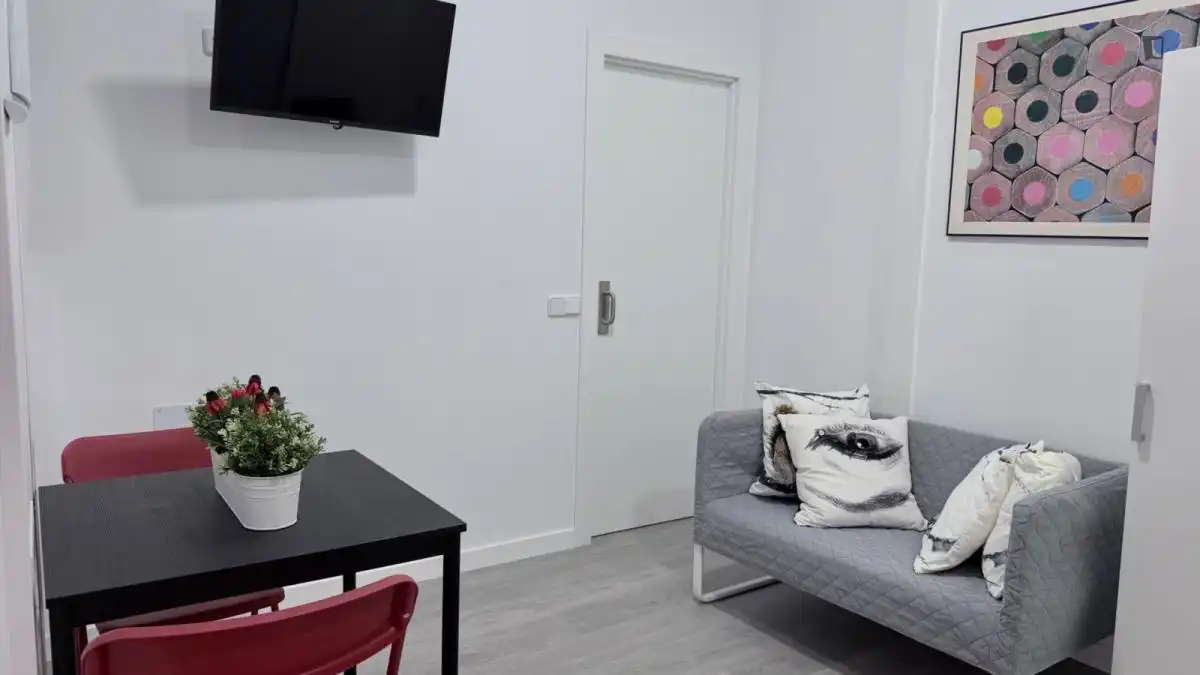 Wohnzimmer von Wohnungen zur Miete in Madrid mit Klimaanlage, Möbliert und Waschmaschine
