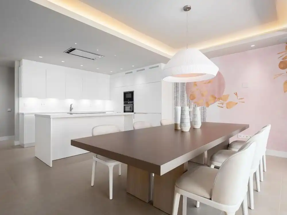 Dining room of Houses for sale in Estepona  with Air Conditioner, Private garden and Terrace