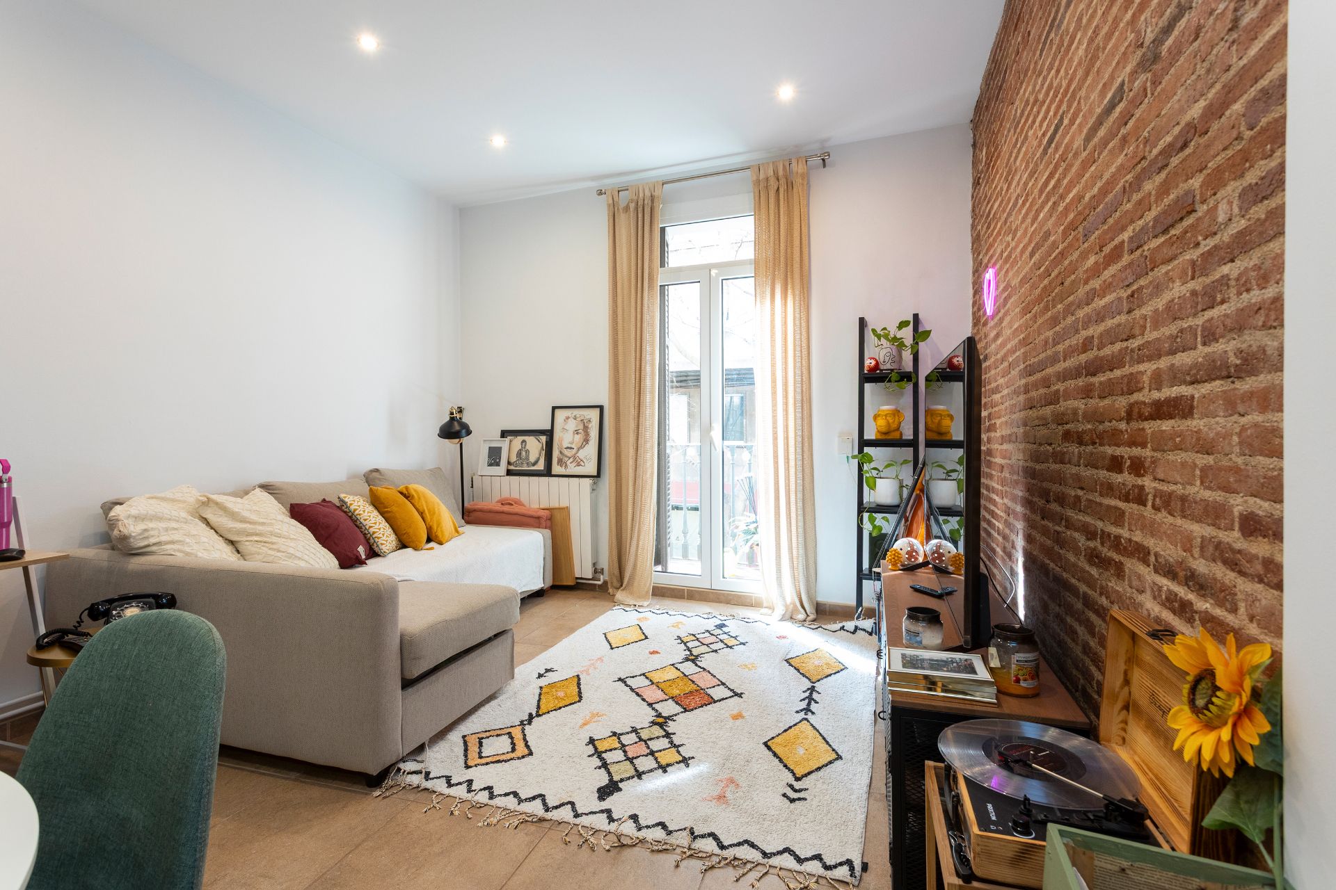 Sala d'estar de Pis en venda en  Barcelona Capital amb Aire condicionat, Calefacció i Balcó