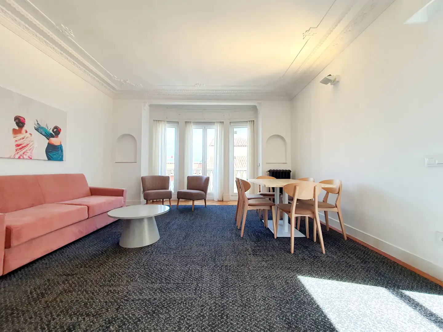 Sala de estar de Ático de alquiler en Madrid con Aire acondicionado, Calefacción y Terraza