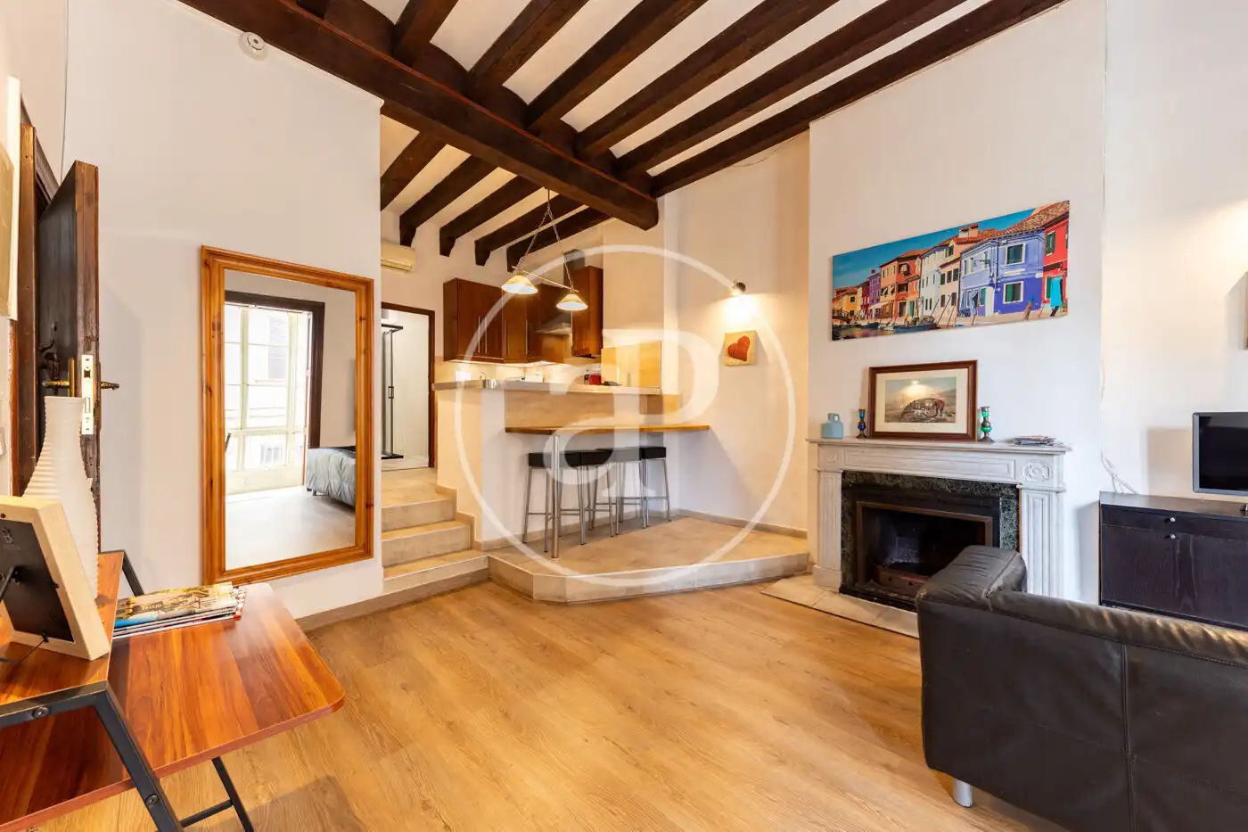 Sala de estar de Piso de alquiler en  Palma de Mallorca con Aire acondicionado y Amueblado
