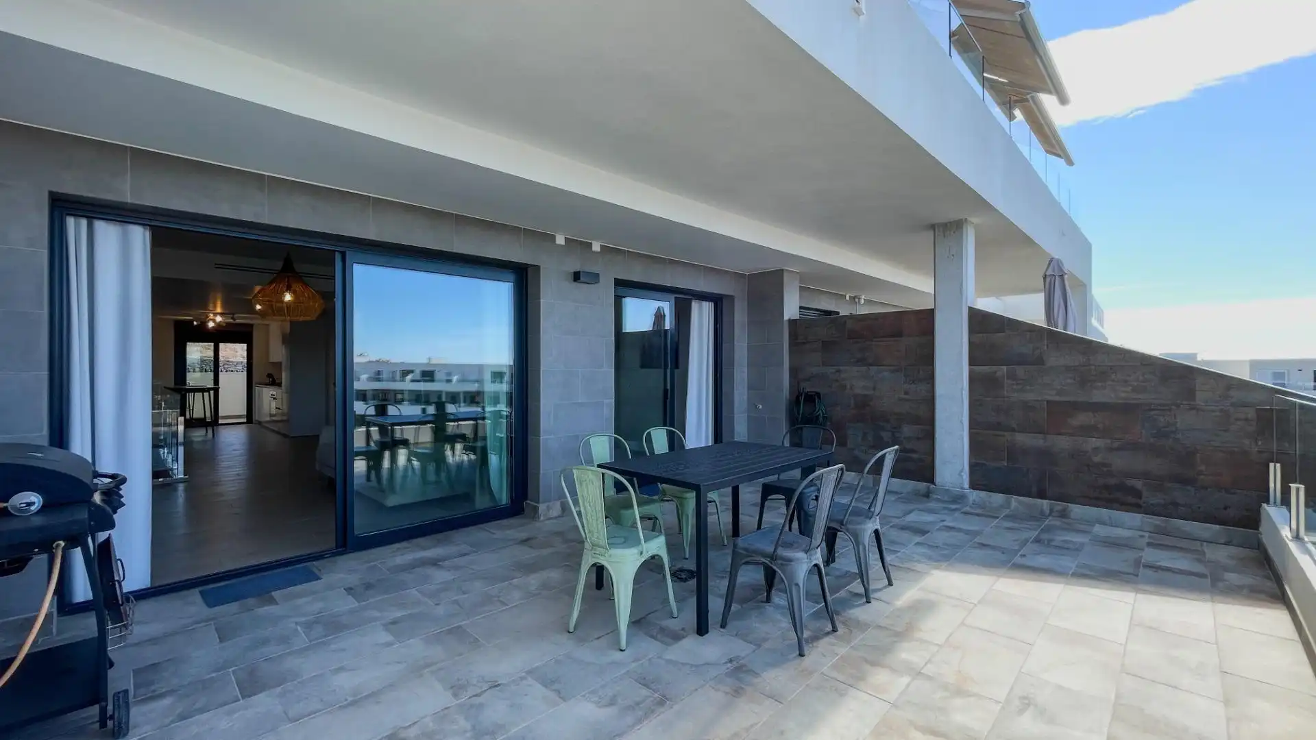 Terrasse von Dachboden zum Verkauf in Finestrat mit Klimaanlage, Terrasse und Möbliert