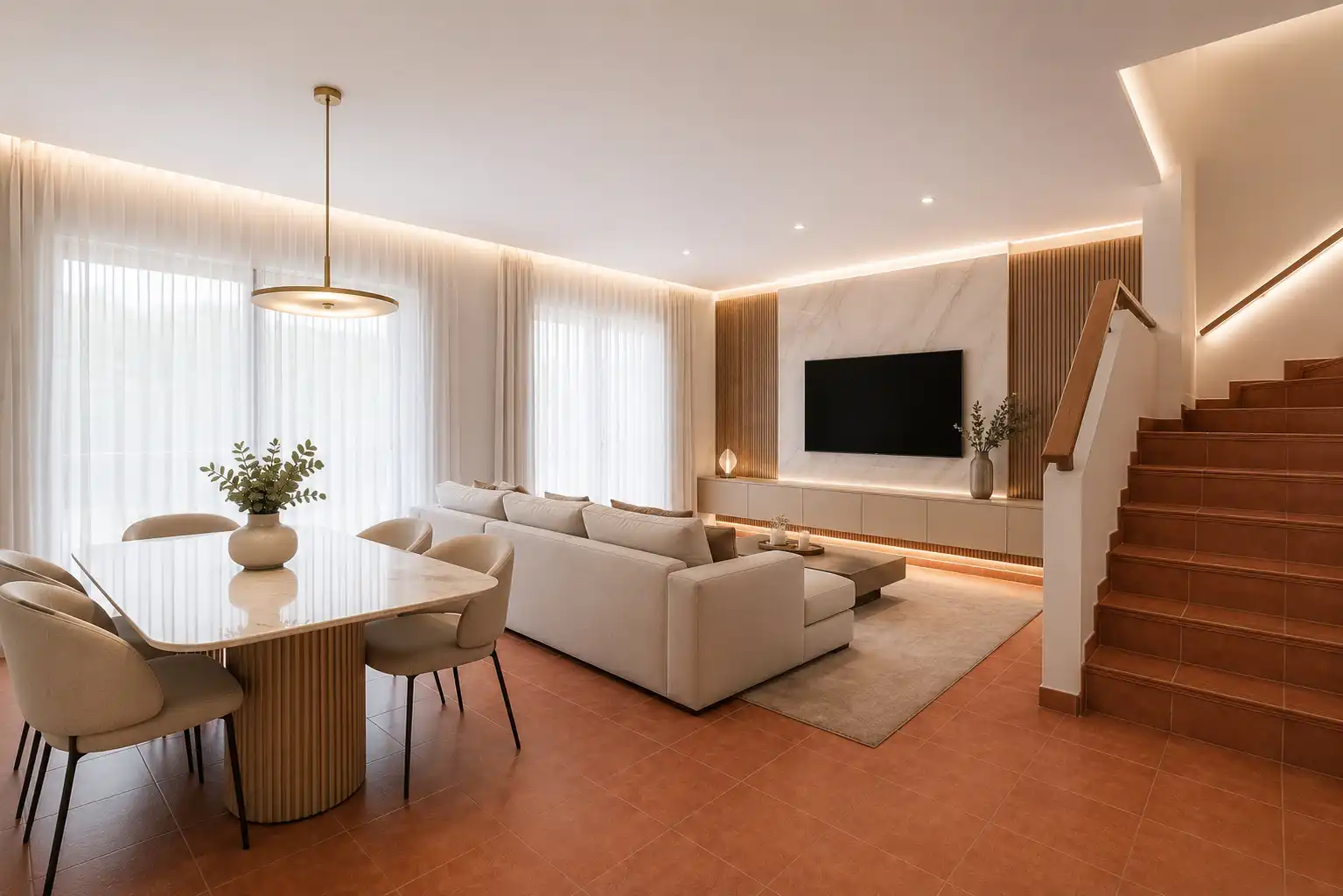 Sala de estar de Casa o chalet en venta en Valdemorillo con Aire acondicionado, Calefacción y Jardín privado