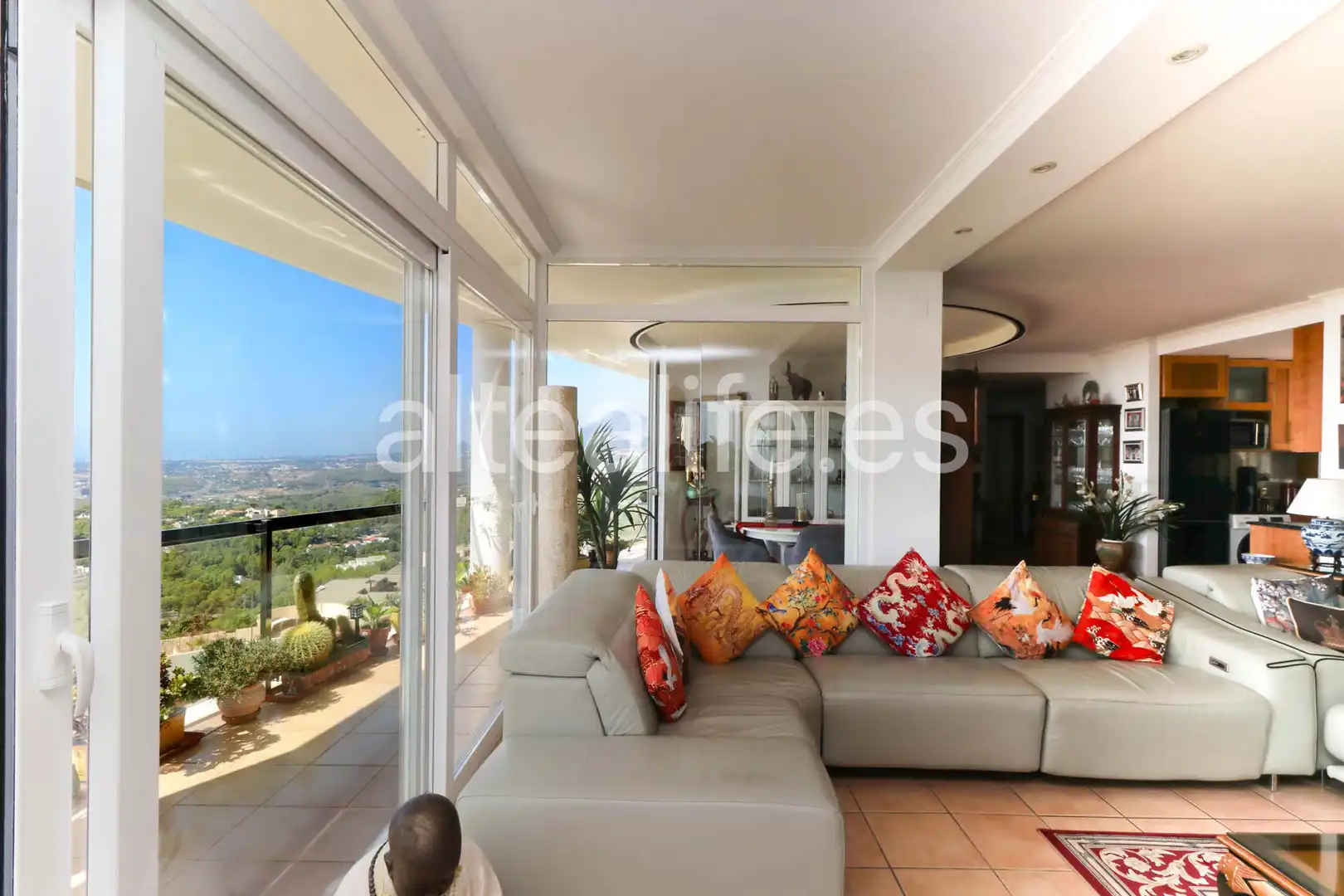 Sala d'estar de Apartament en venda en Altea amb Aire condicionat, Terrassa i Forn