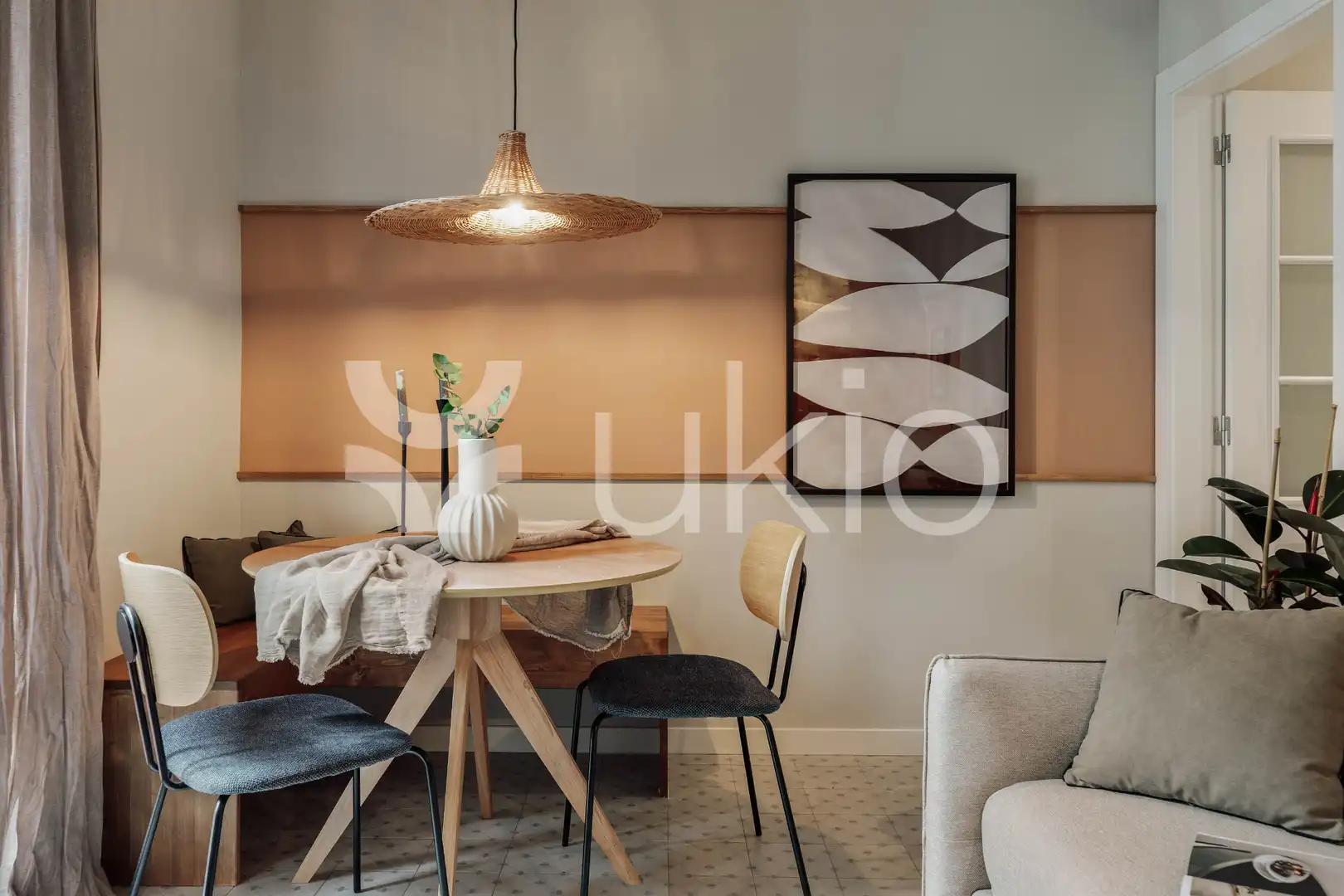Dining room of Apartments for rent in Barcelona  with Air Conditioner, Heating and Furnished