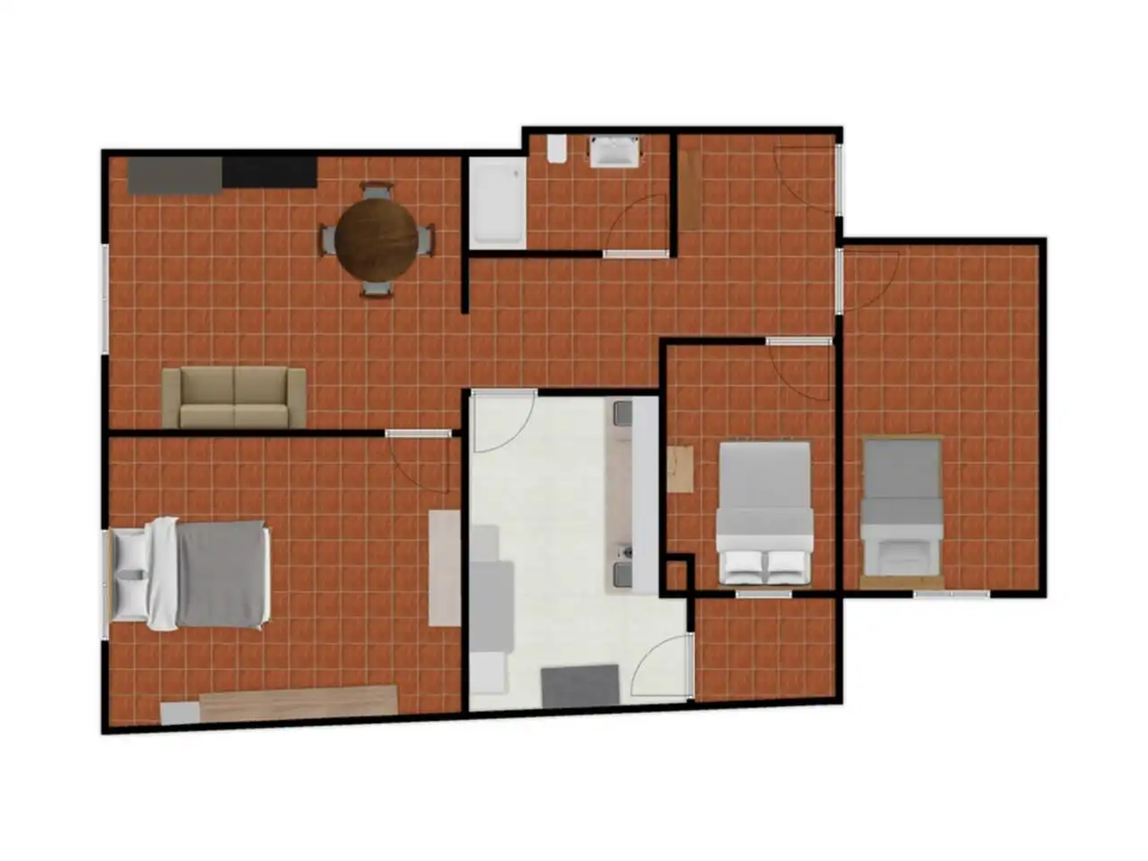 Flat for rent in Barcelona  with Air Conditioner and Alarm