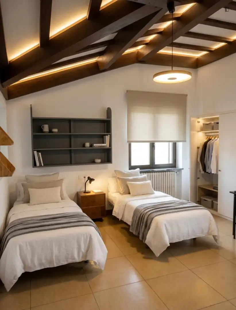 Bedroom of Houses for share in Salamanca  with Heating, Furnished and Internet