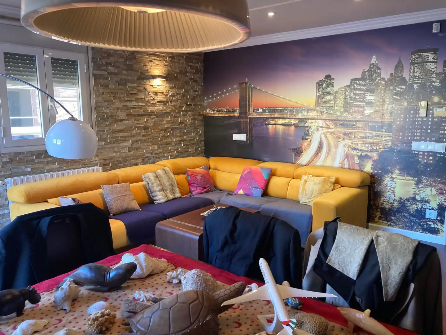 Sala de estar de Casa o chalet en venta en El Poal con Aire acondicionado, Calefacción y Amueblado