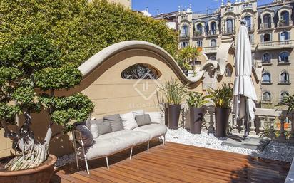 Terrace of Attic for sale in  Barcelona Capital  with Air Conditioner, Private garden and Parquet flooring