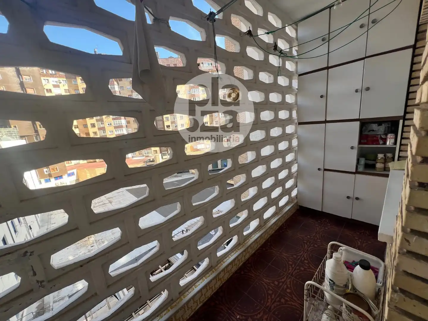 Balcony of Flat for sale in Burgos  with Heating, Terrace and Storage room