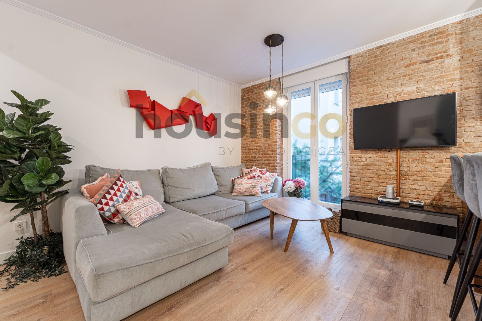 Sala d'estar de Pis de lloguer en  Madrid Capital amb Aire condicionat, Calefacció i Terrassa