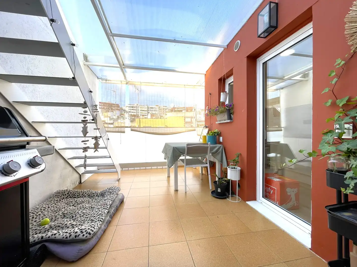 Balcony of Flat for sale in Mataró  with Air Conditioner, Parquet flooring and Terrace