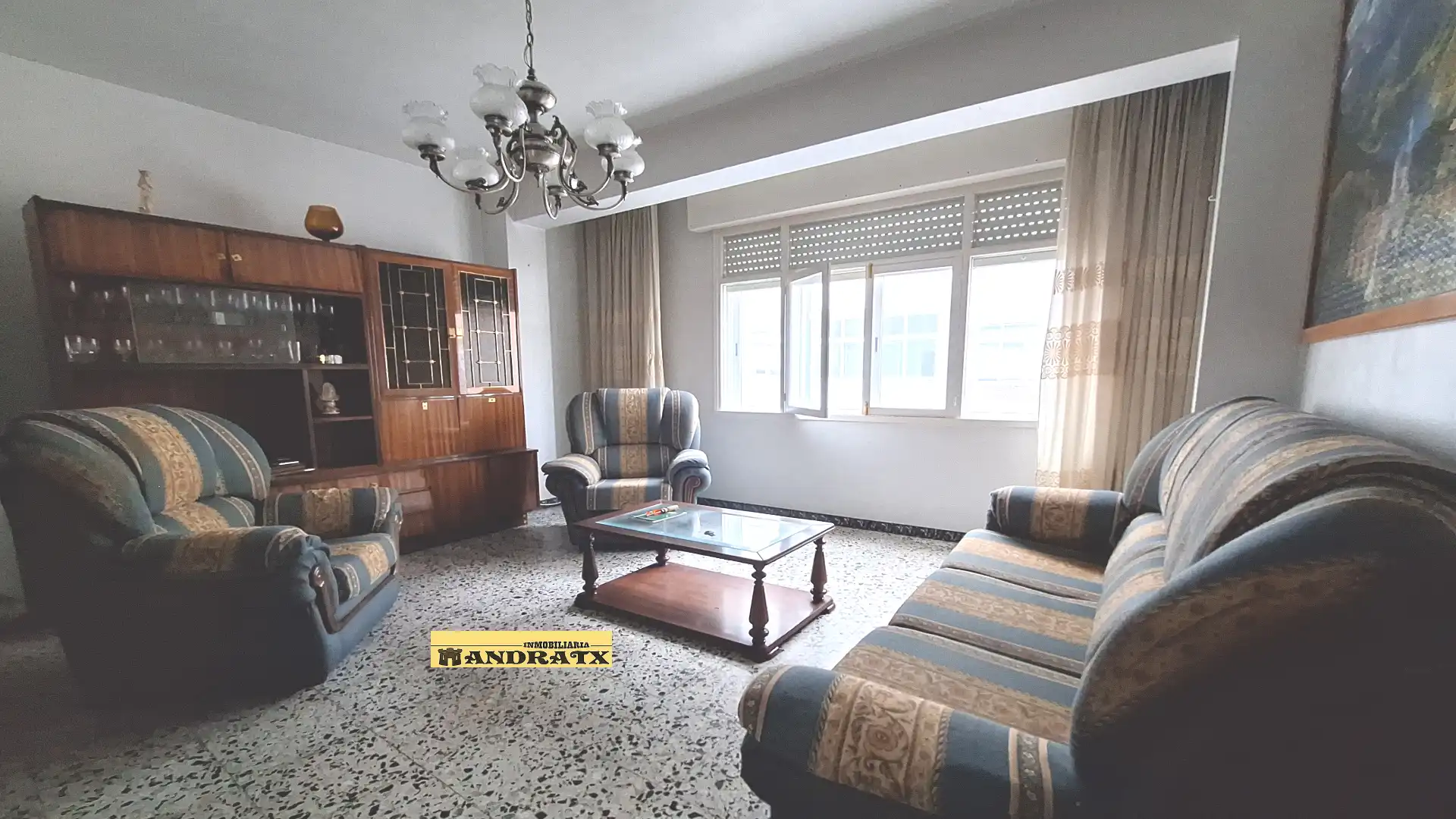 Sala de estar de Piso en venta en As Pontes de García Rodríguez  con Terraza y Amueblado