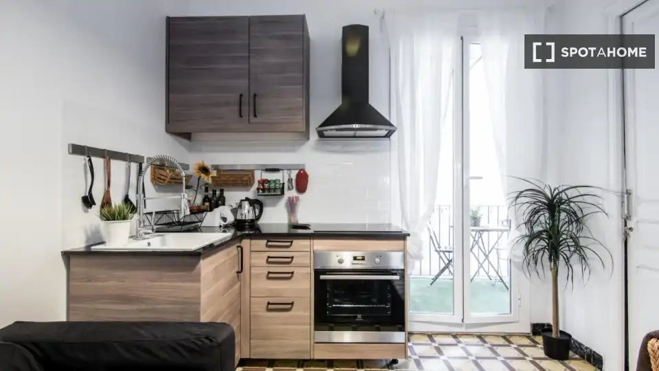 Kitchen of Flat for rent in L'Hospitalet de Llobregat  with Air Conditioner, Heating and Furnished