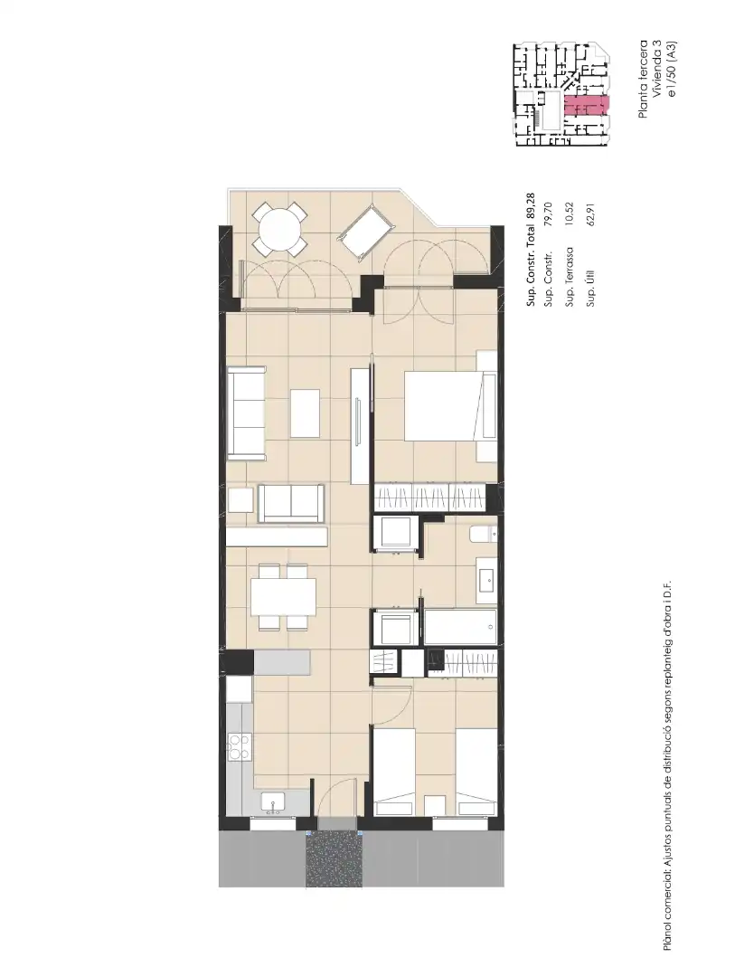 Wohnung mit Aufzug zum Verkauf in Carrer President Macià 116