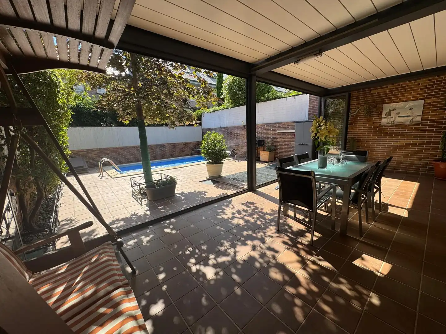 Terraza de Casa adosada en venta en Boadilla del Monte con Aire acondicionado, Calefacción y Jardín privado