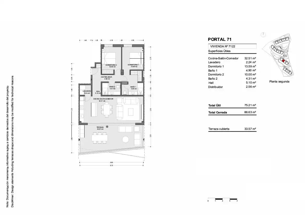 Wohnung mit Aufzug zum Verkauf in Leticia 6, imagen 2