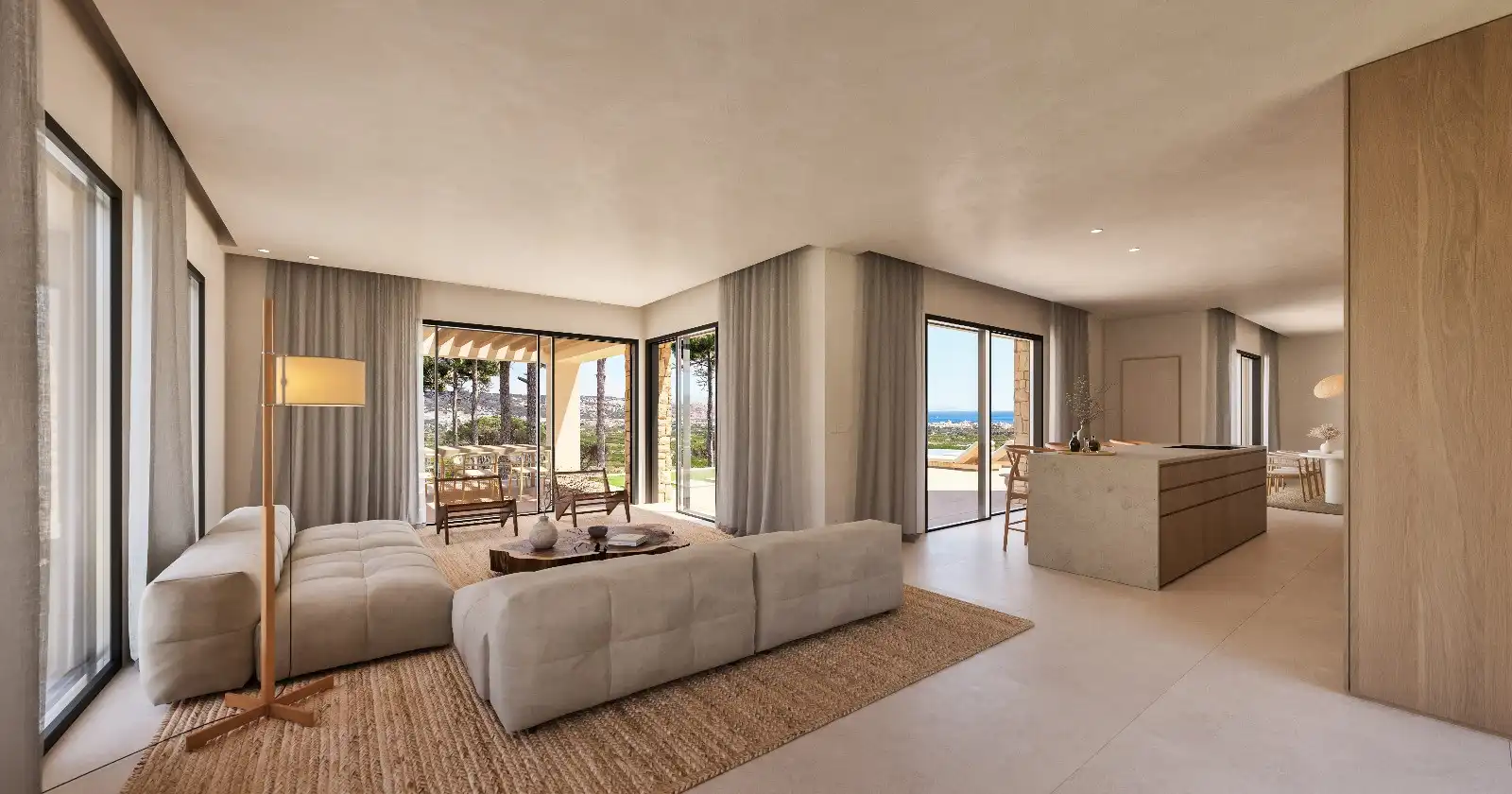 Sala de estar de Casa o chalet en venta en Jávea / Xàbia con Aire acondicionado, Jardín privado y Terraza