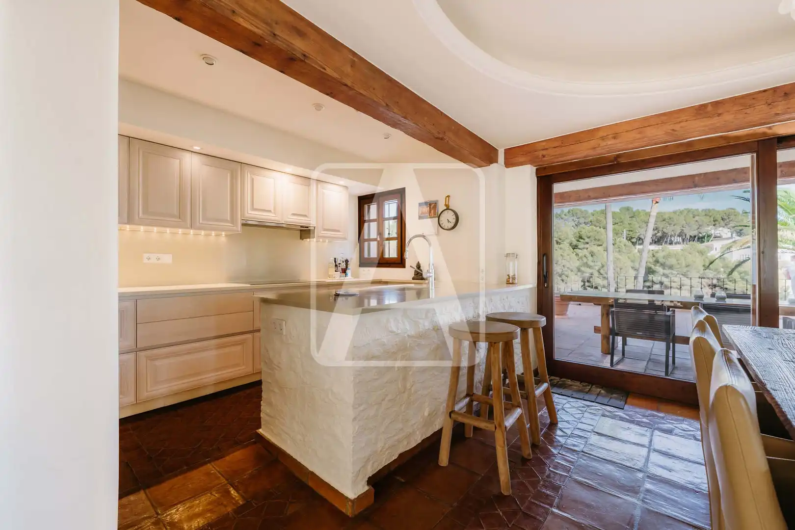 Cocina de Finca rústica en venta en Benissa con Aire acondicionado, Calefacción y Jardín privado