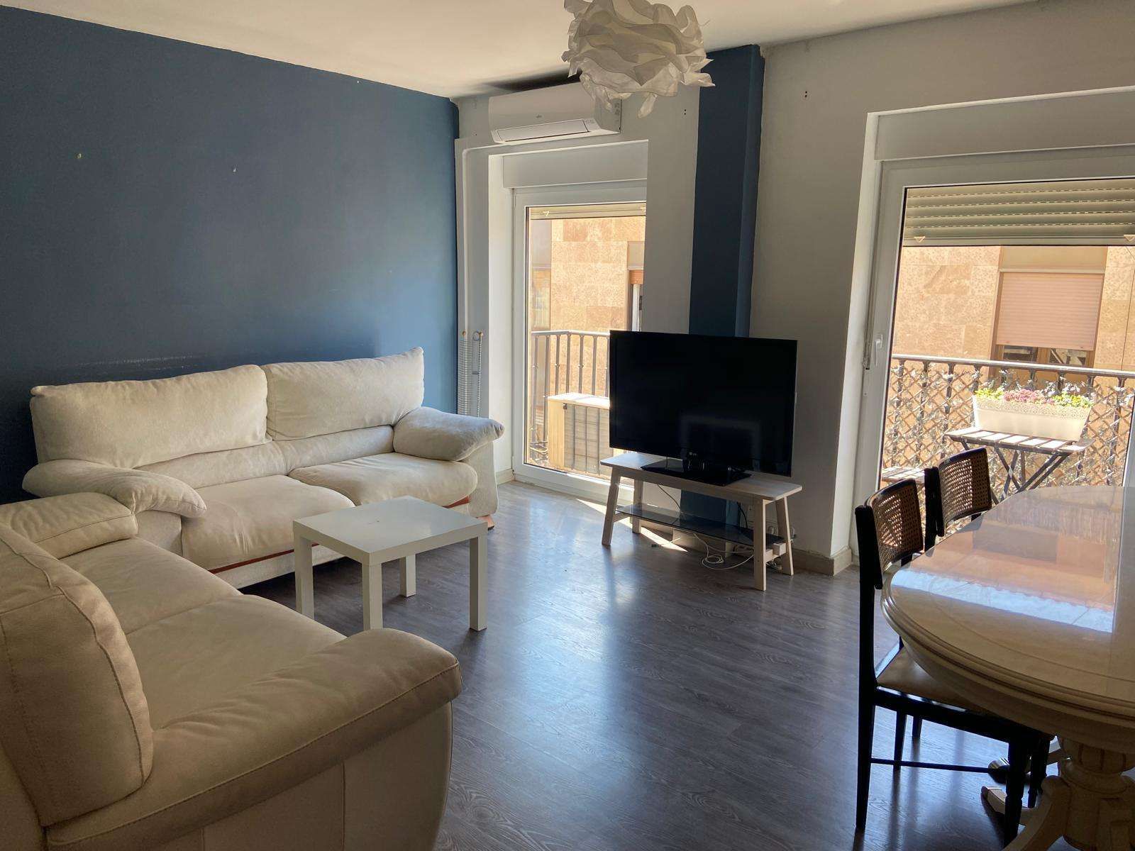 Living room of Apartment to share in Salamanca Capital  with Air Conditioner, Terrace and Furnished