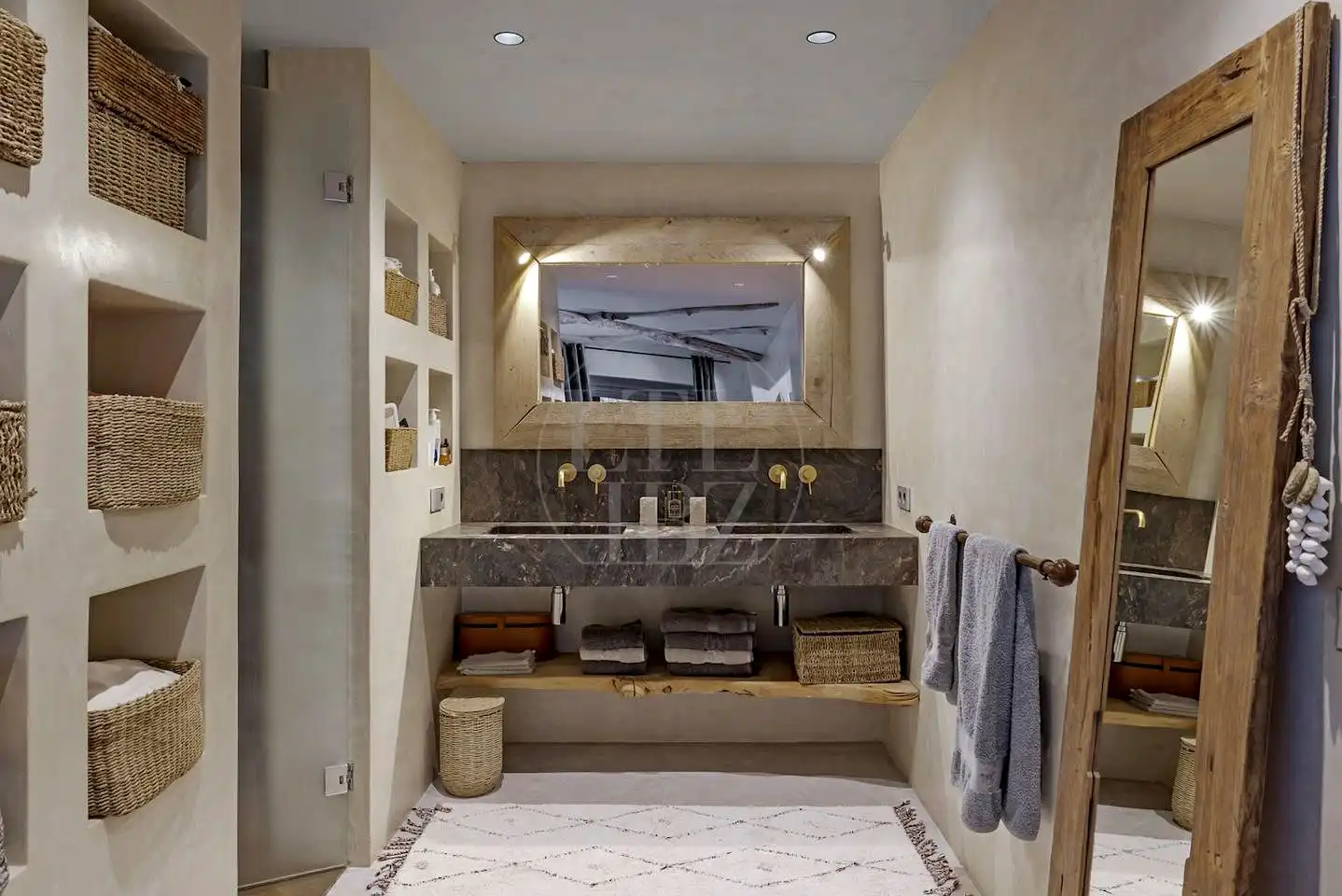 Badezimmer von Haus oder Chalet zur Miete in Sant Josep de sa Talaia mit Klimaanlage, Privatgarten und Schwimmbad