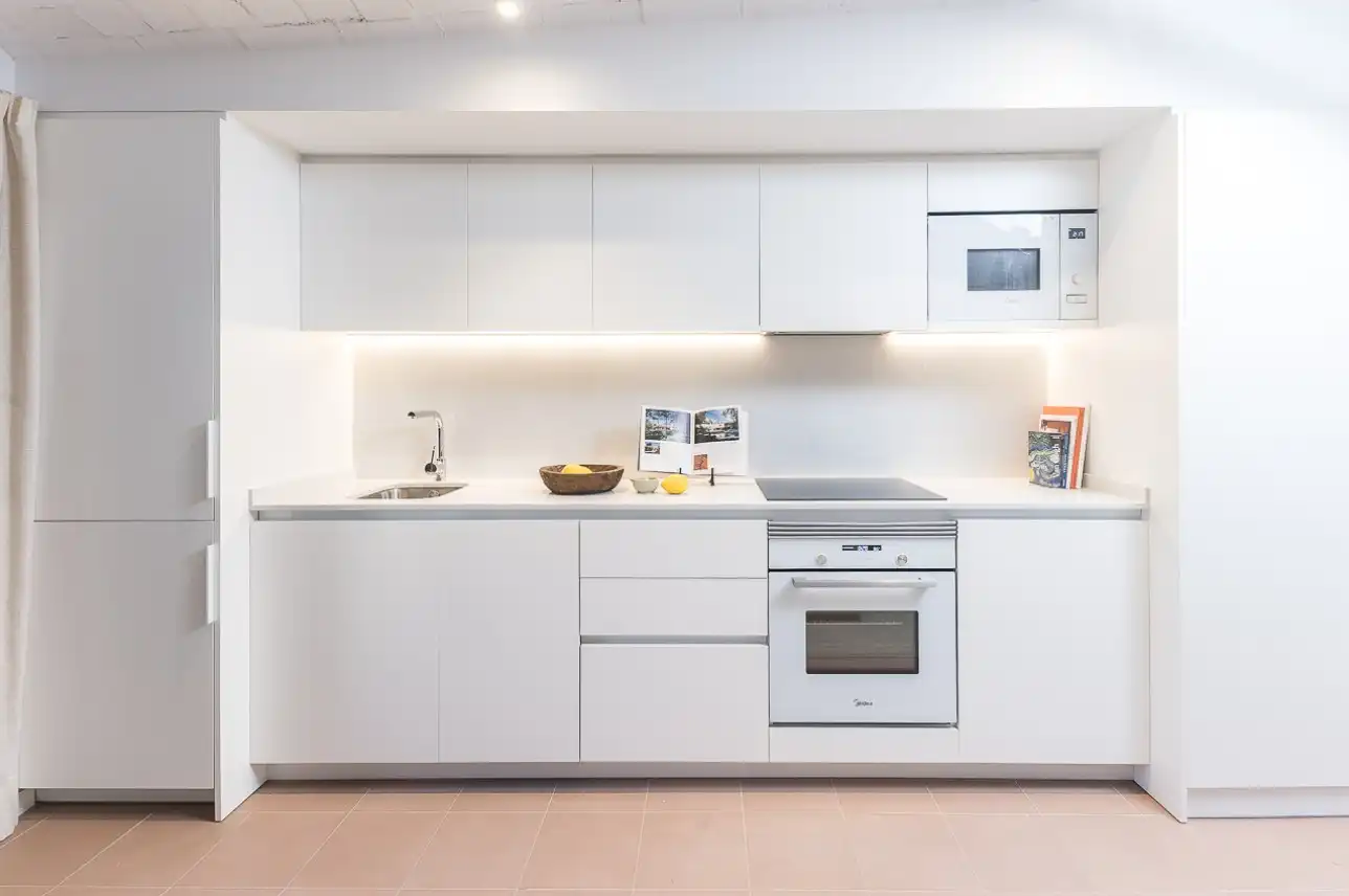 Kitchen of Apartments for rent in Valencia  with Air Conditioner, Heating and Private garden