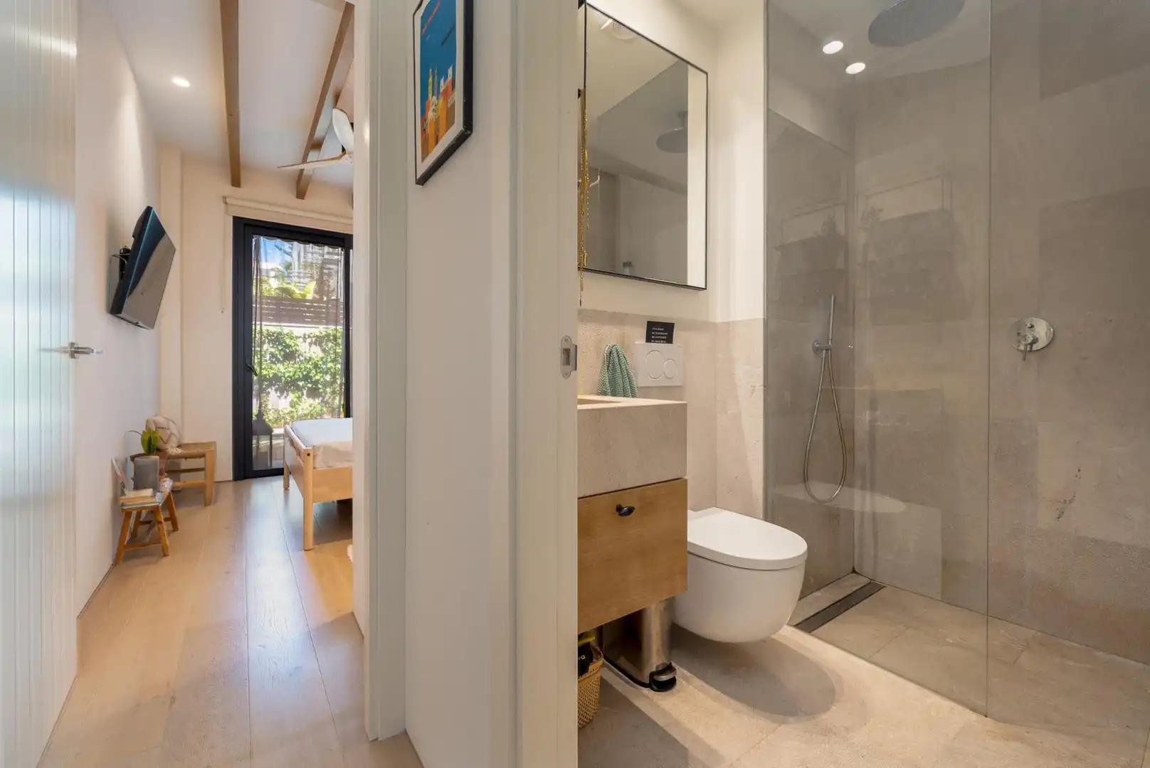 Badezimmer von Erdgeschoss zum Verkauf in  Palma de Mallorca mit Klimaanlage, Terrasse und Schwimmbad