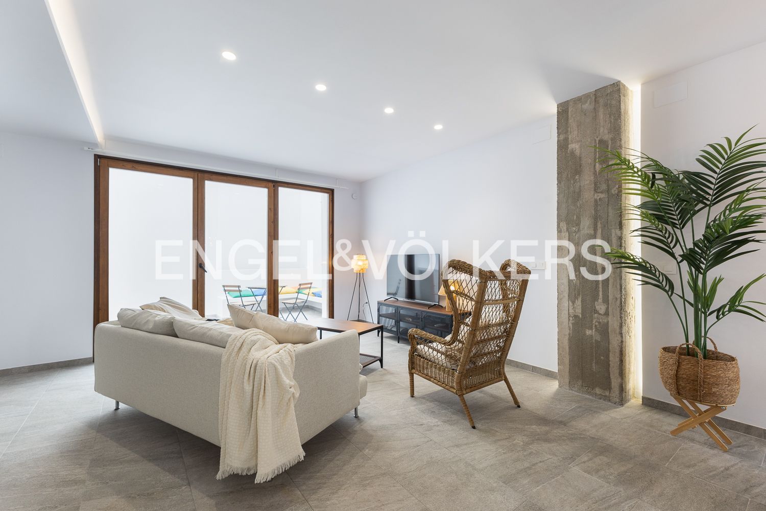 Living room of House or chalet to rent in  Valencia Capital  with Air Conditioner, Heating and Terrace