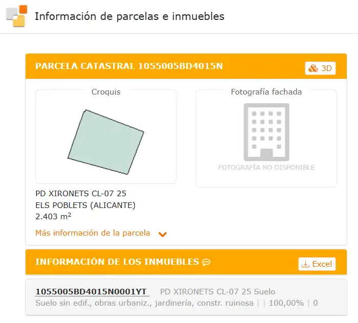 Residential land for sale in Partida Xironets Cl-06 11, imagen 3