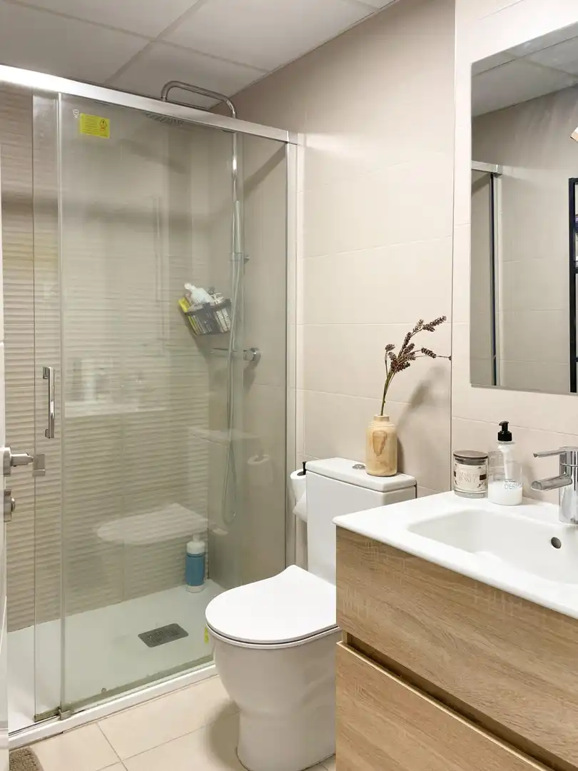 Baño de Planta baja en venta en Mijas con Aire acondicionado, Jardín privado y Terraza