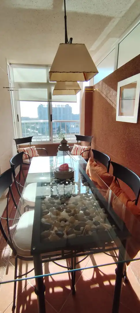 Dining room of Flat for rent in Canet d'En Berenguer  with Air Conditioner, Private garden and Terrace