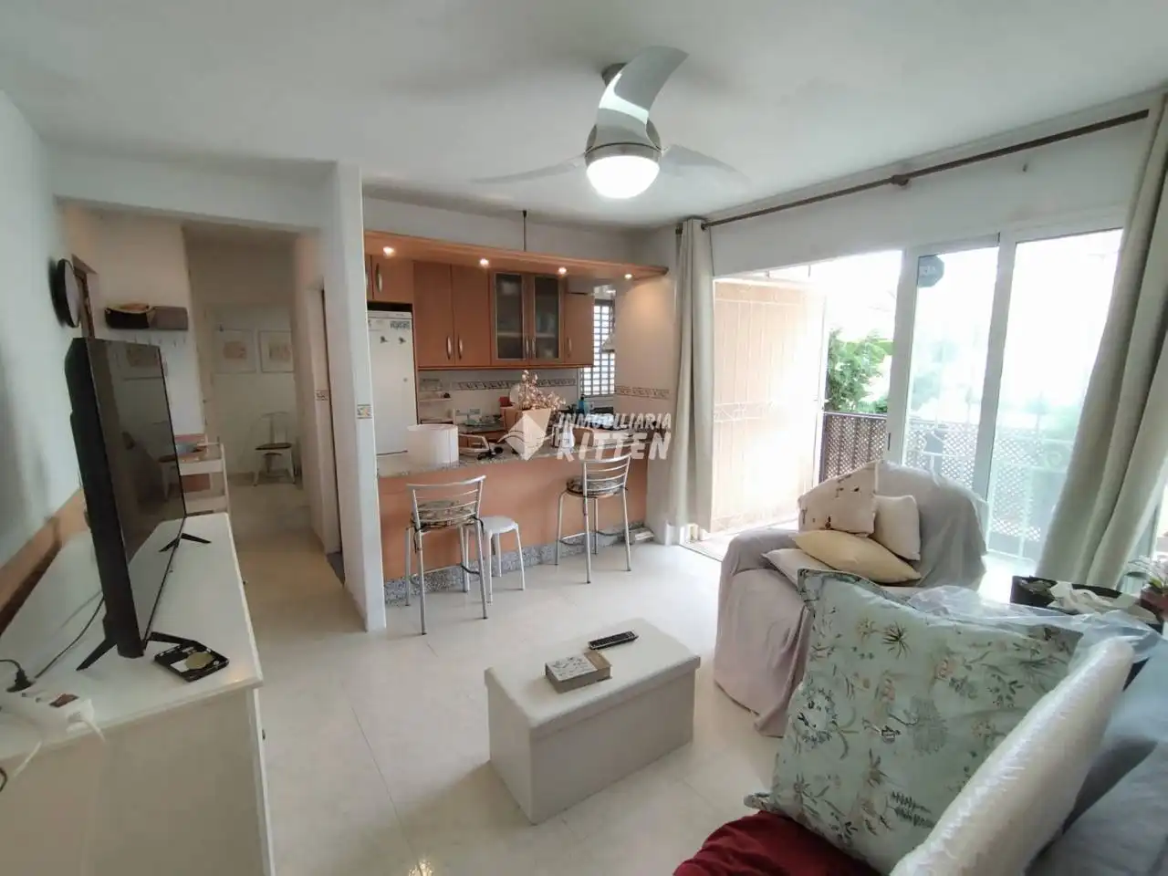 Wohnzimmer von Wohnung zur Miete in La Manga del Mar Menor mit Klimaanlage, Terrasse und Möbliert