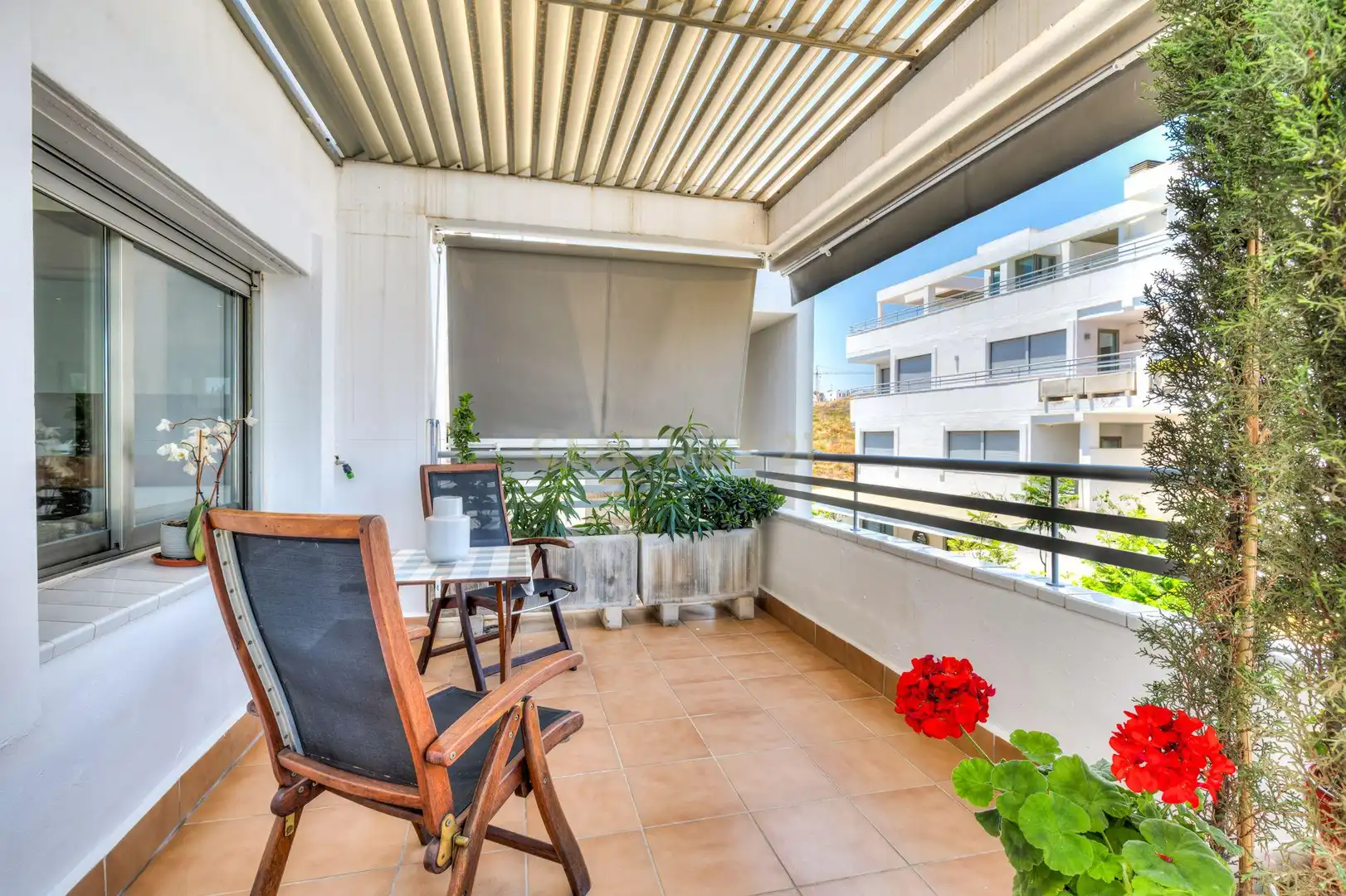 Balcony of Apartments for sale in Mijas  with Air Conditioner and Swimming Pool
