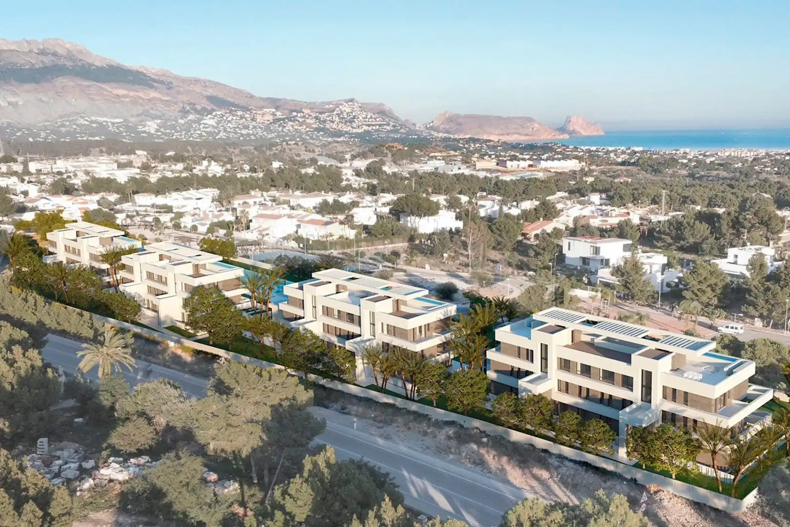 Vista exterior de Piso en venta en La Nucia con Aire acondicionado, Calefacción y Jardín privado
