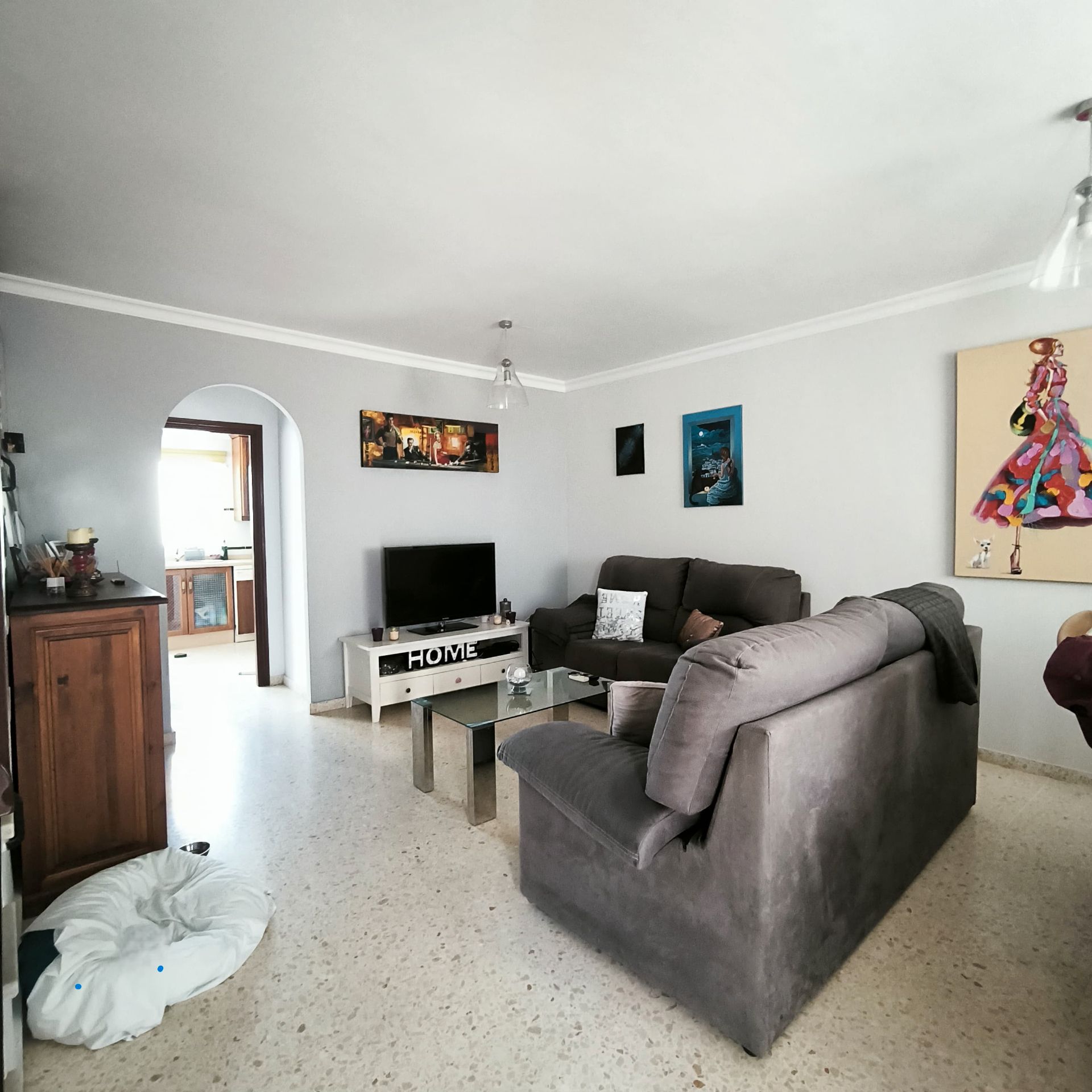 Sala d'estar de Casa adosada en venda en San Roque amb Aire condicionat, Traster i Balcó