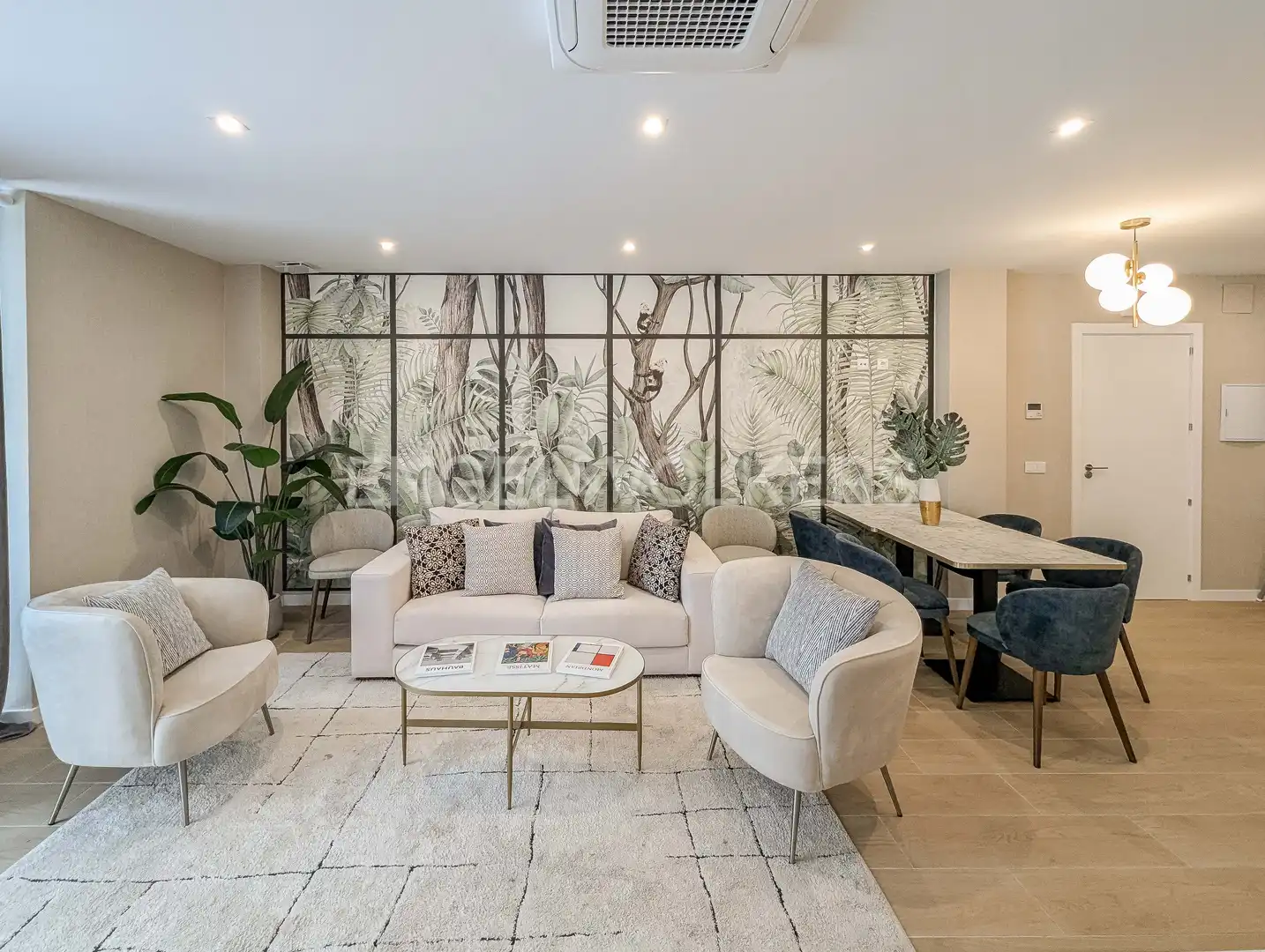 Living room of Flat for rent in Esplugues de Llobregat  with Air Conditioner, Heating and Parquet flooring