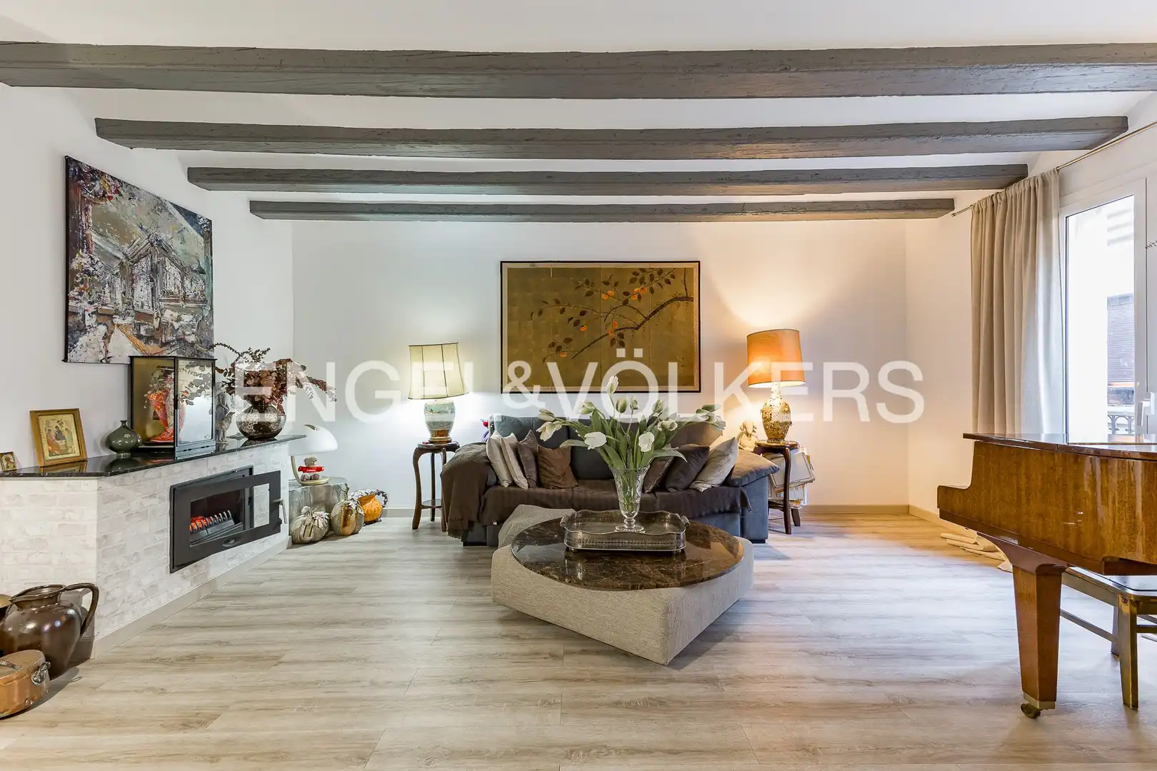 Sala de estar de Piso en venta en Barcelona con Aire acondicionado, Calefacción y Amueblado