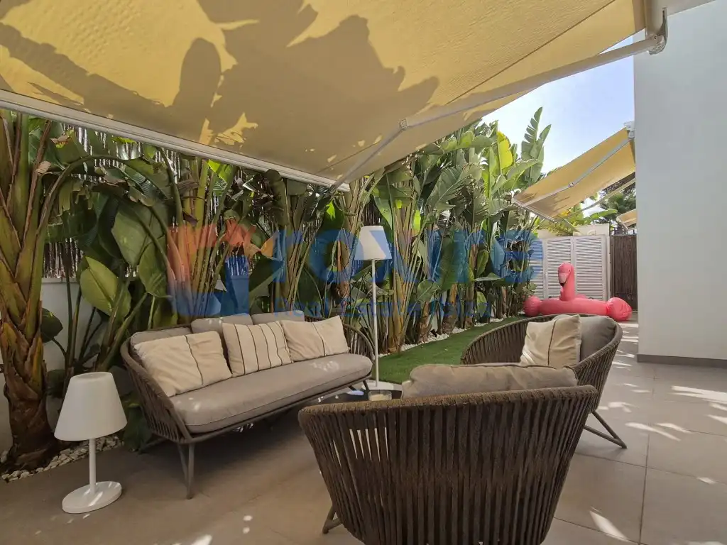 Terrasse von Erdgeschoss zur Miete in Sant Antoni de Portmany mit Klimaanlage, Heizung und Terrasse