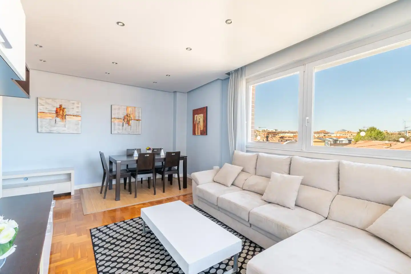 Sala de estar de Piso de alquiler en Barañáin / Barañain con Calefacción, Parquet y Trastero