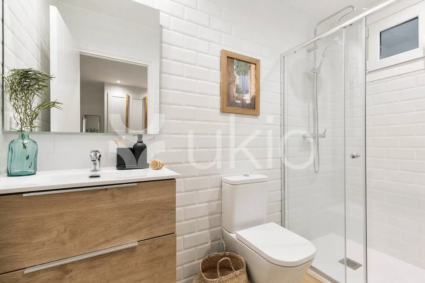 Baño de Apartamento de alquiler en Barcelona con Aire acondicionado, Amueblado y Horno