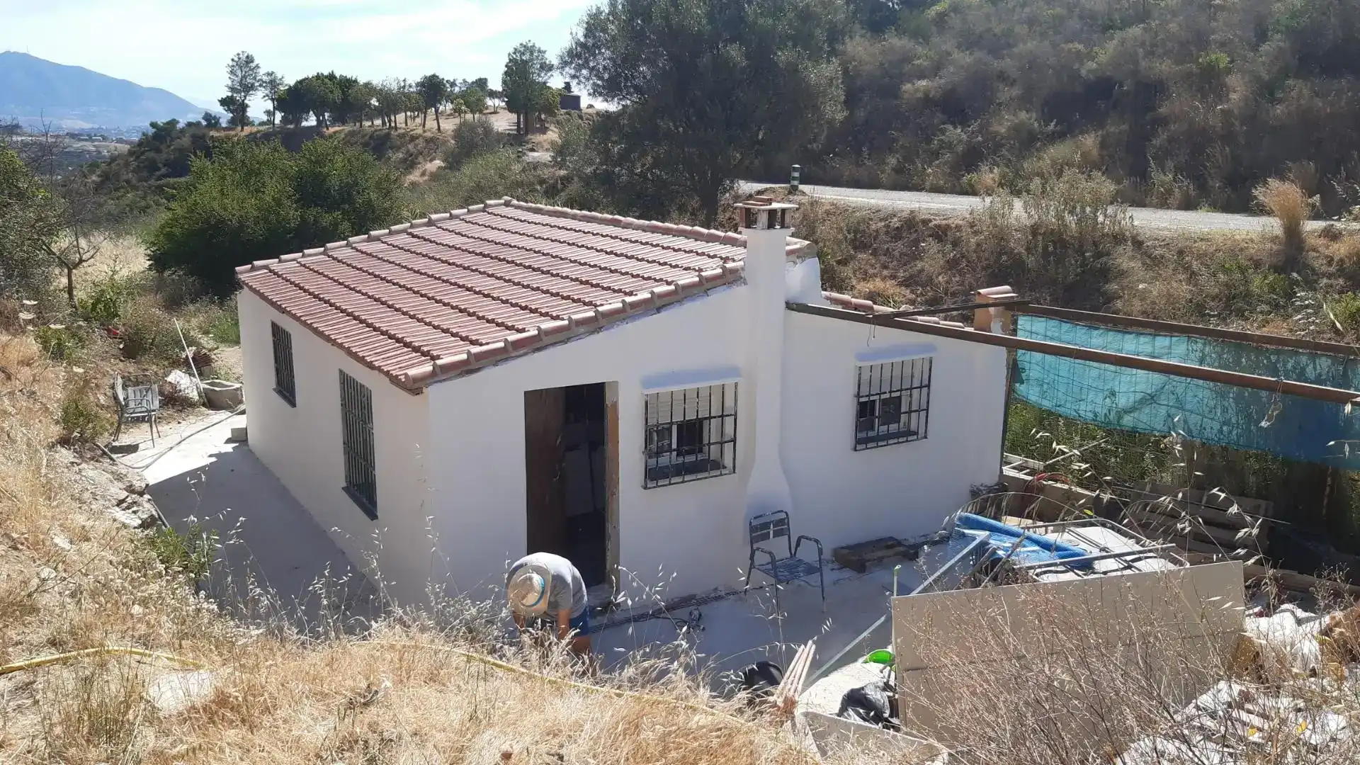 Vista exterior de Finca rústica en venda en Mijas amb Jardí privat, Traster i Piscina