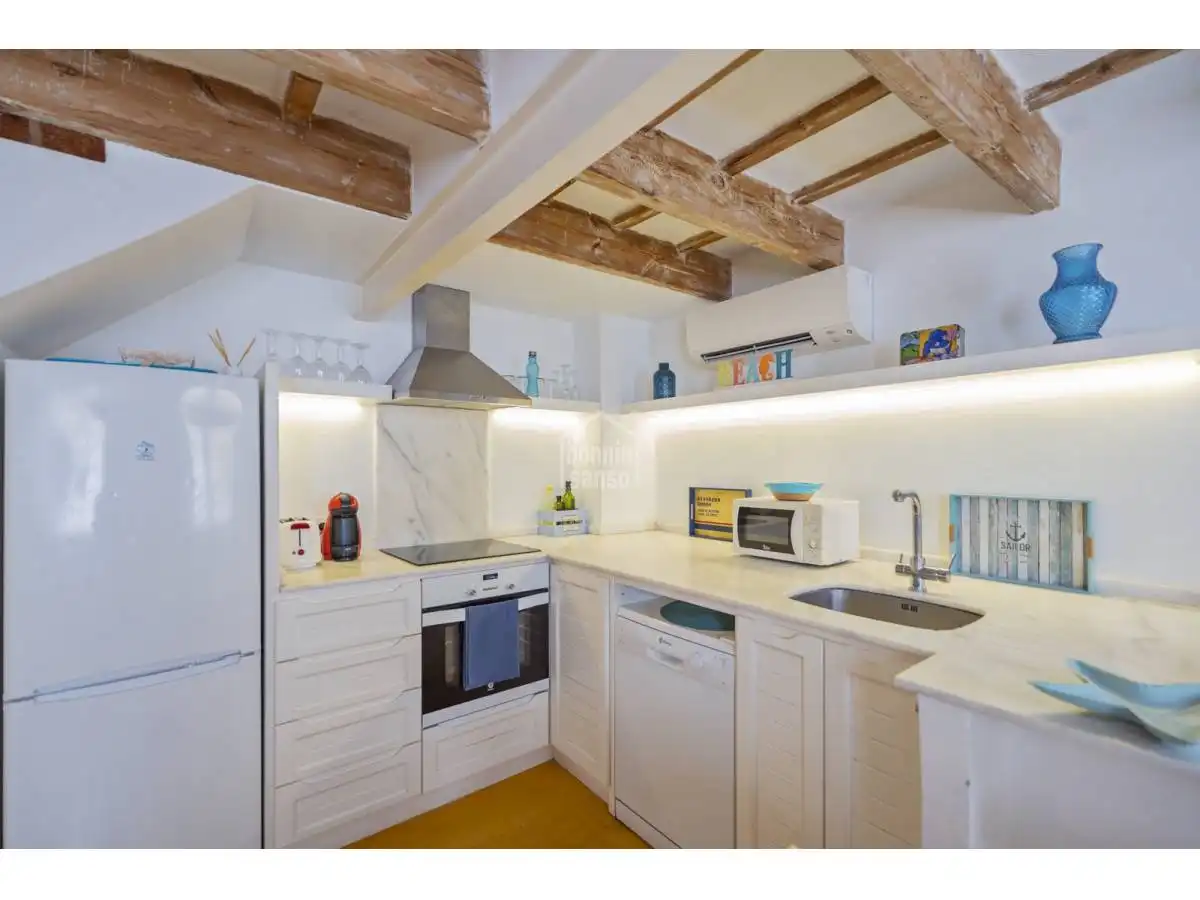 Cocina de Apartamento en venta en Ciutadella de Menorca con Calefacción, Terraza y Amueblado