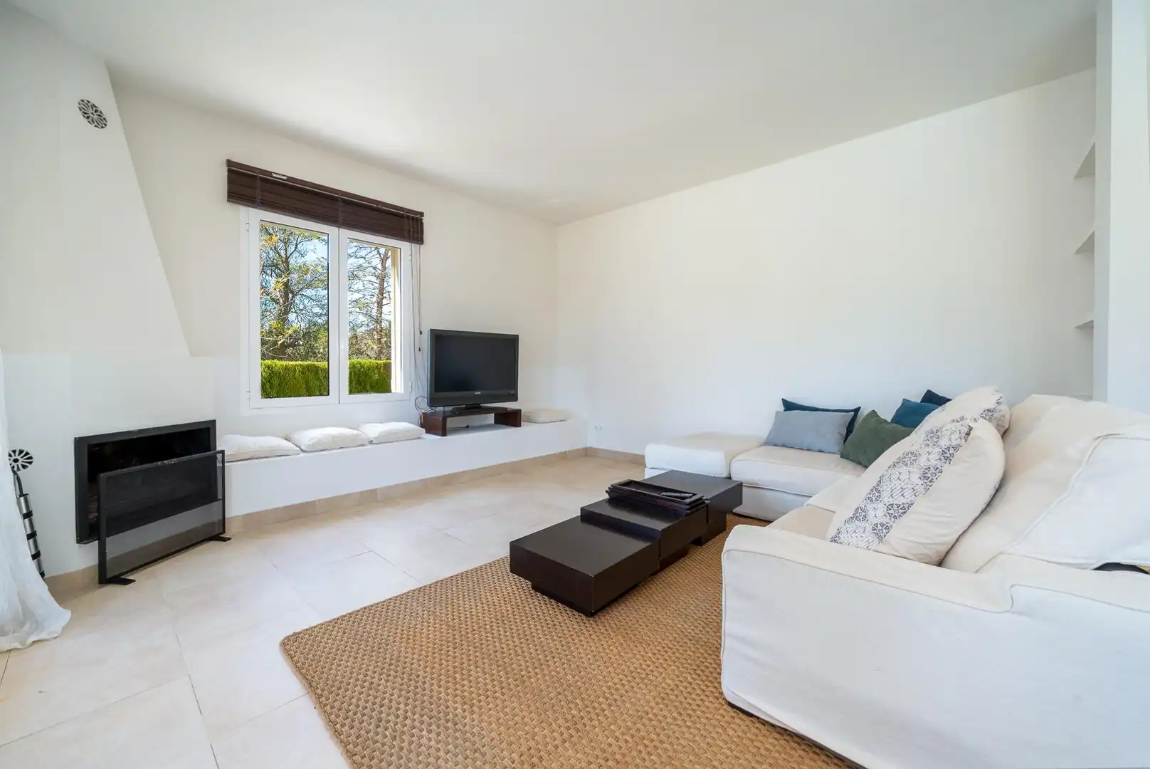 Sala de estar de Casa o chalet de alquiler en Binissalem con Aire acondicionado, Calefacción y Jardín privado