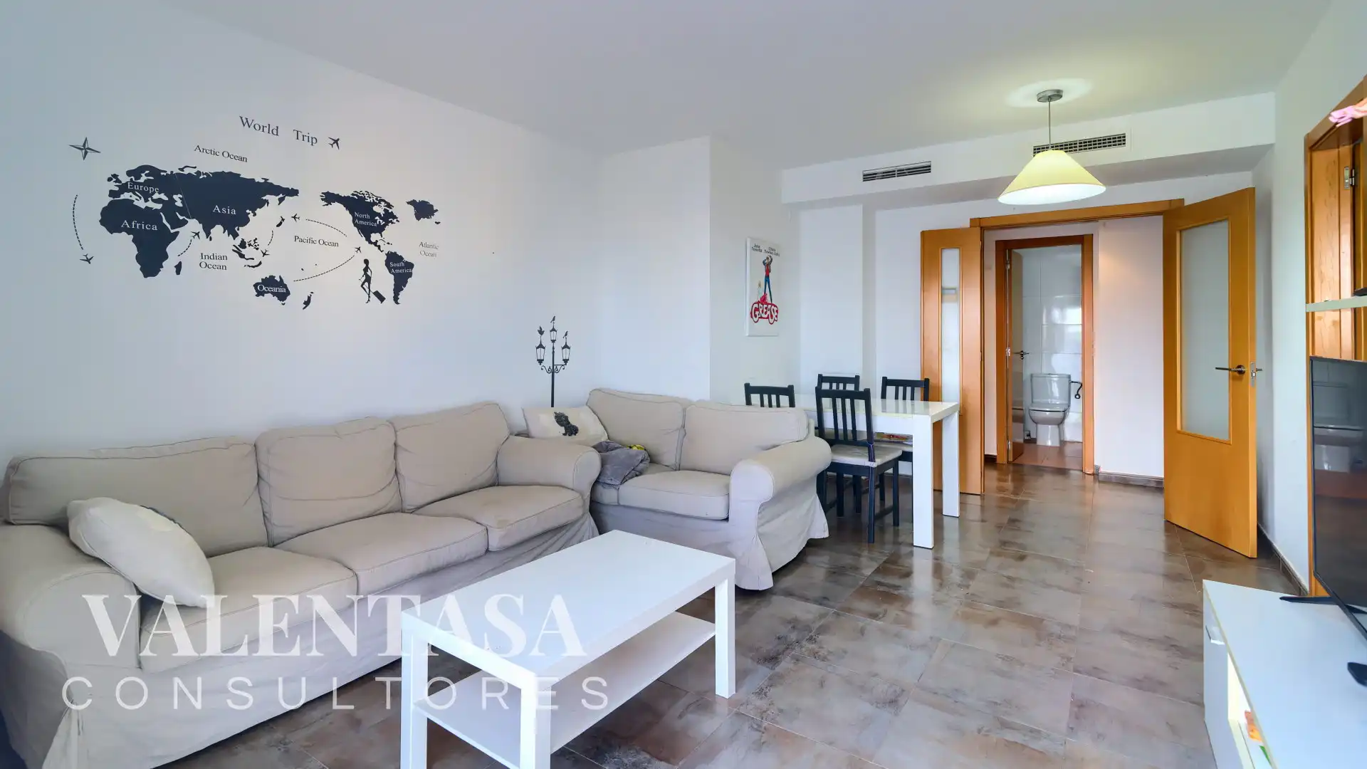 Sala de estar de Piso en venta en La Pobla de Farnals con Aire acondicionado, Jardín privado y Terraza