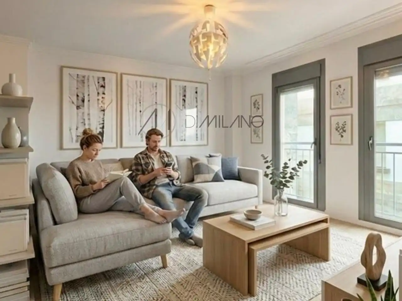 Wohnzimmer von Wohnung zum Verkauf in Vigo  mit Heizung, Parkett und Balkon