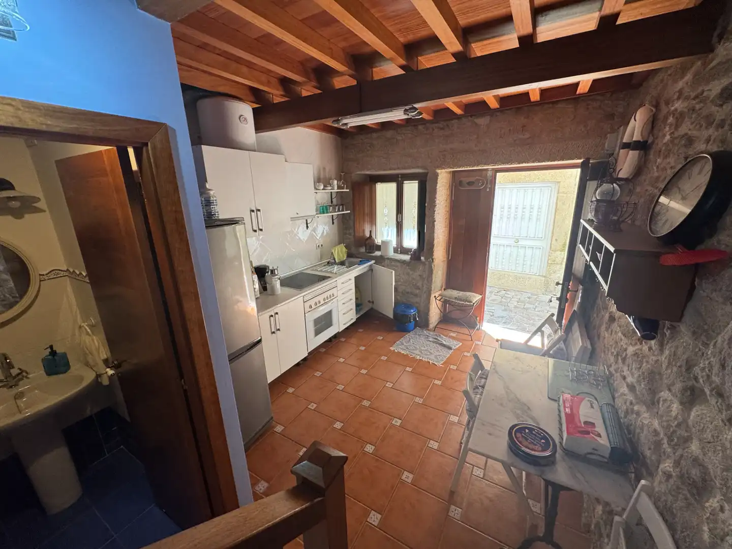 Cuina de Casa o xalet en venda en Muros amb Moblat