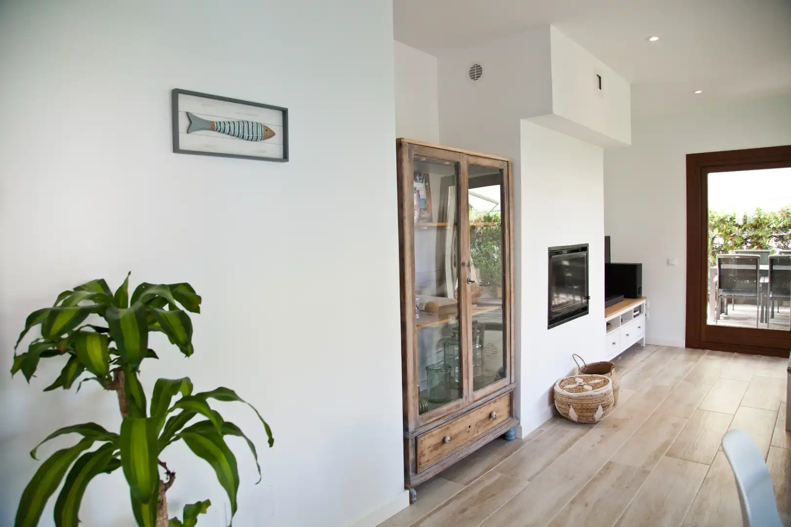 Sala de estar de Casa adosada en venta en  Palma de Mallorca con Aire acondicionado, Calefacción y Jardín privado