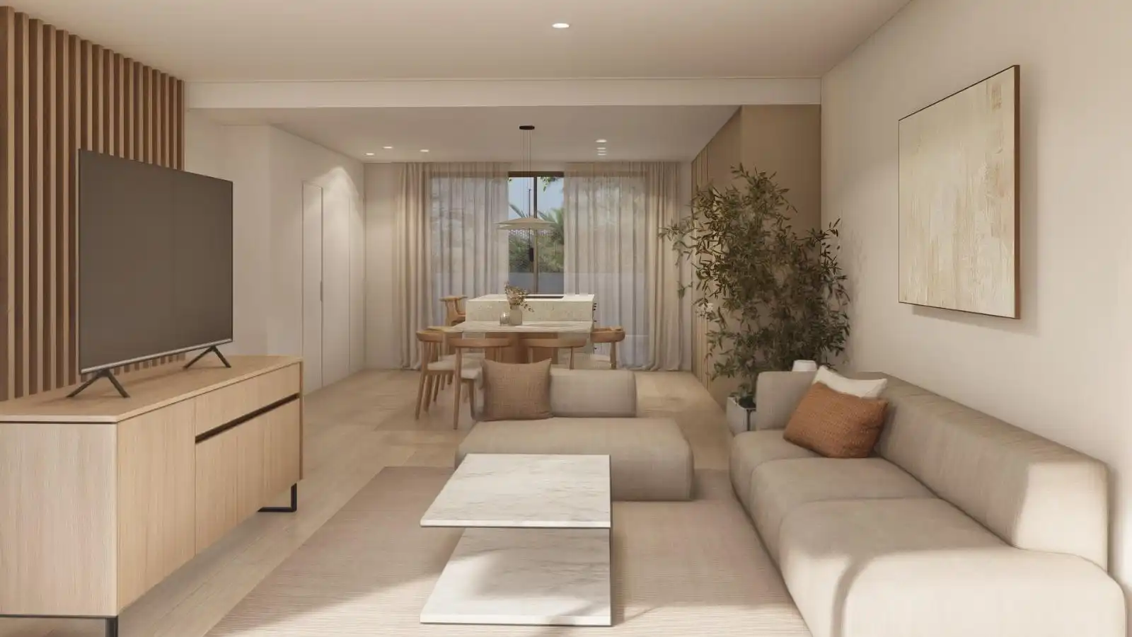 Sala d'estar de Casa o xalet en venda en Murcia amb Aire condicionat, Jardí privat i Terrassa