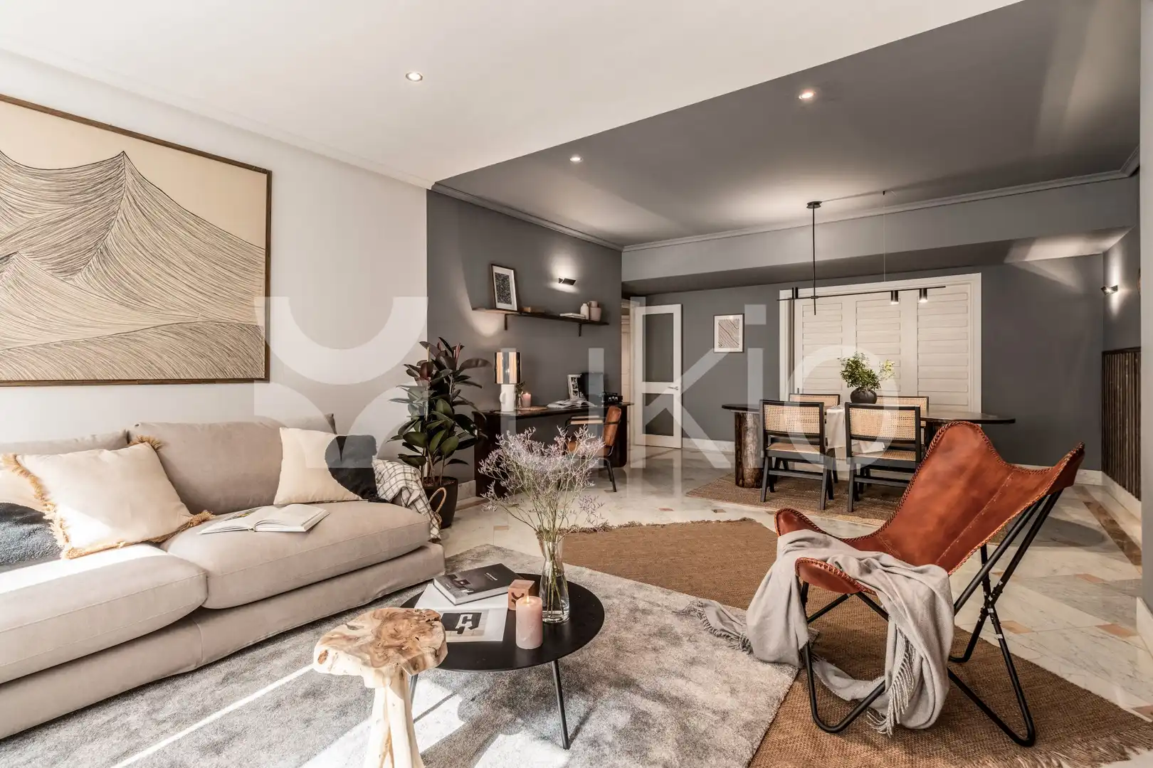 Sala de estar de Apartamento de alquiler en Madrid con Aire acondicionado, Calefacción y Amueblado