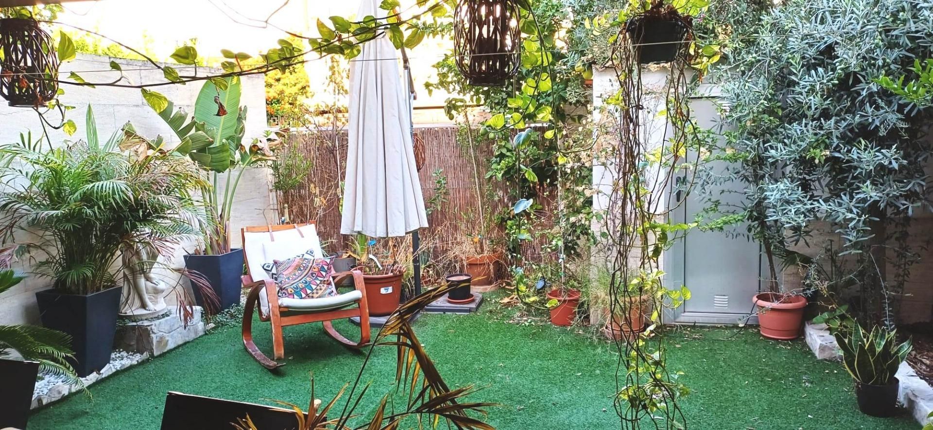 Terrassa de Casa adosada de lloguer en  Palma de Mallorca amb Calefacció, Jardí privat i Parquet
